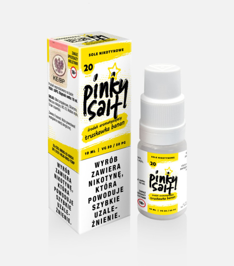 Liquid Pinky Vape Salt - 10ml Truskawka Banan 20mg