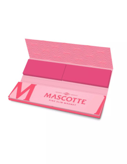 Bibułki Mascotte Slim Size PINK + filterki Magnet COMBI