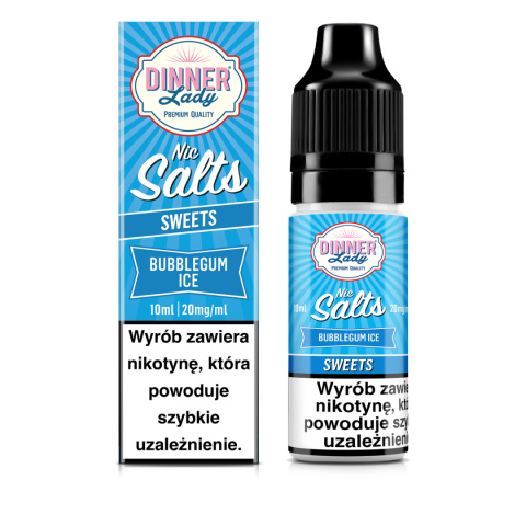 Liquid Dinner Lady Salt 20mg - Bubblegum Ice