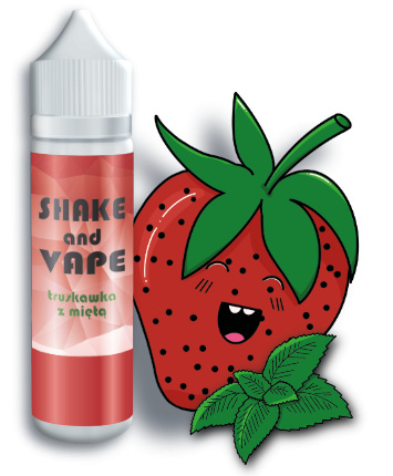 SHAKE AND VAPE 50/60ml - Truskawka z Miętą